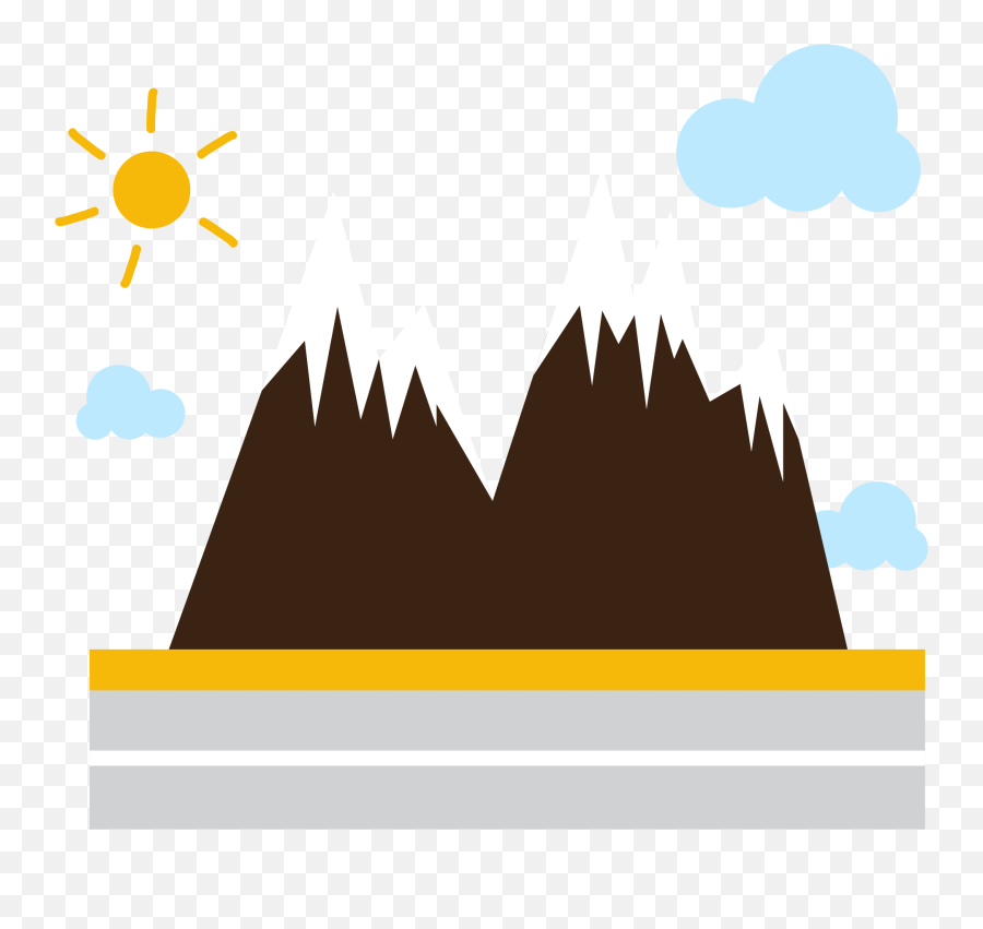 Pyramid Drawing Landscape - Cartoon Mountain Brown Png Emoji,Mountain Emoji Png