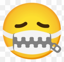 Med - Emoji,Emoticon With A Zipper Mouth