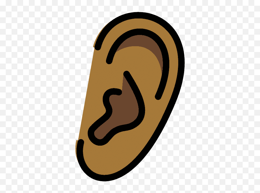 Ear Emoji Clipart - Black Skin Ear Clipart,Ear Emoji