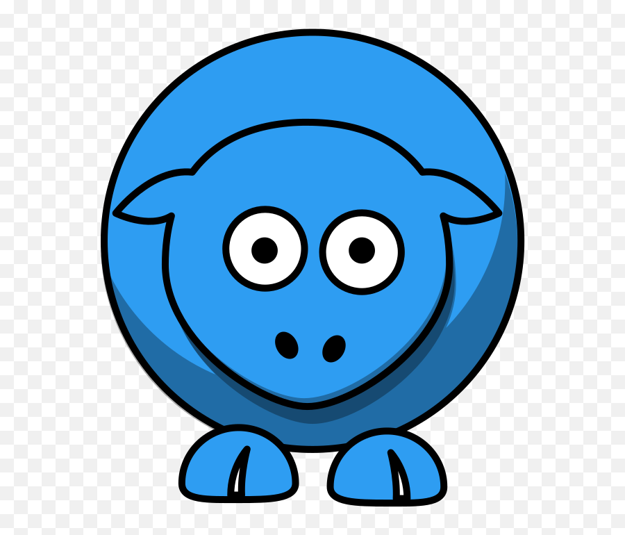 Sheep Cartoon Blue 2e9df2ff Clip Art At Clkercom - Vector Head Of Goat Cartoon Black And White Emoji,Sheep Emoticon Tumblr