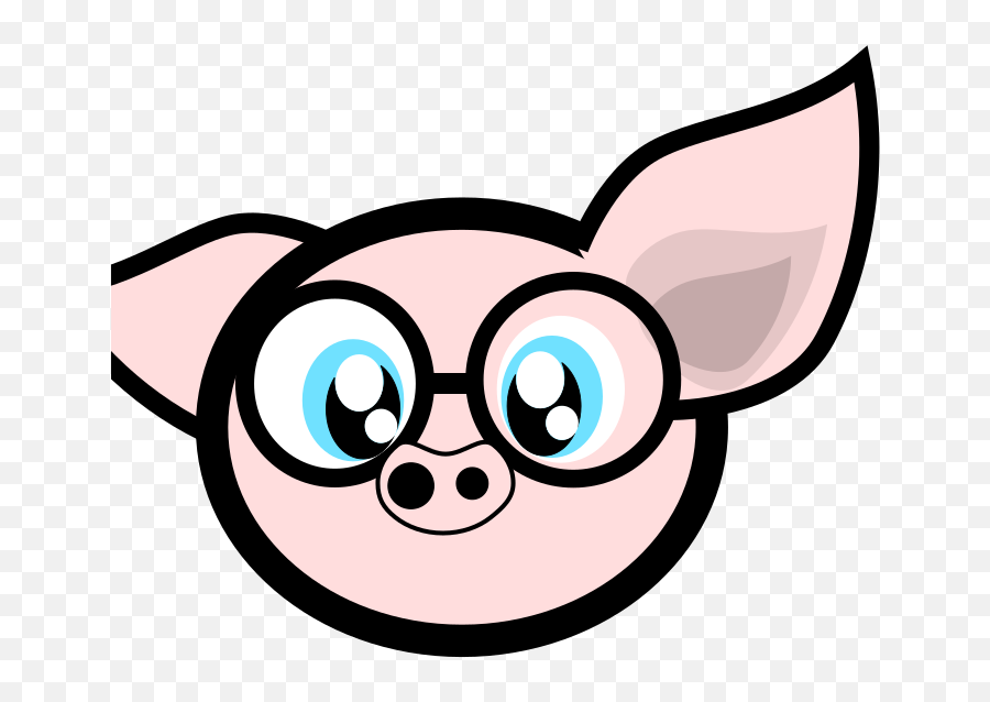 Pig With Glasses Png Svg Clip Art For - Pig Face With Glasses Emoji,Pig Knife Emoji