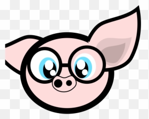 Pig With Glasses Png Svg Clip Art For - Pig Face With Glasses Emoji,Pig Knife Emoji