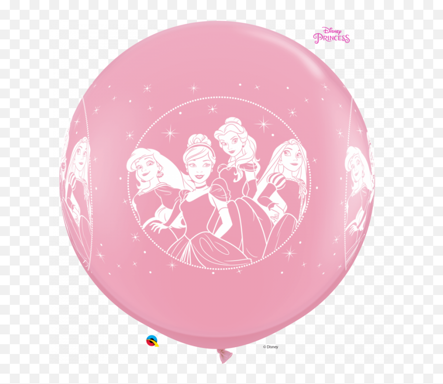 Balon Latex Jumbo 3 Ft Printese Disney Qualatex 49574 1 Buc - Disney Princess 8 Pack Latex Balloon Emoji,Martisor Emoticon
