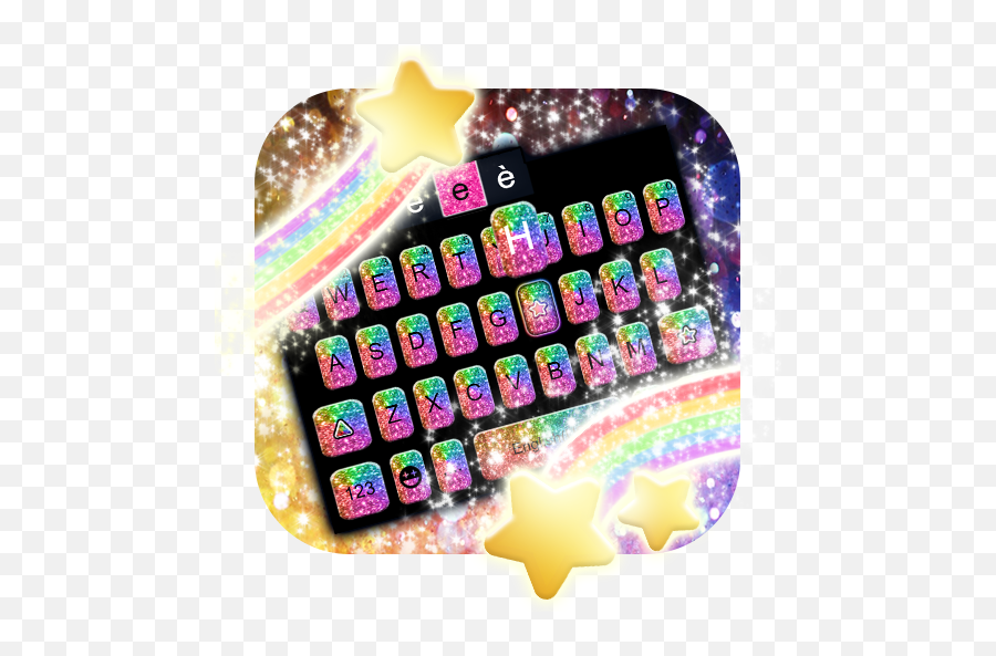 2021 Rainbow Glisten Keyboard Theme Pc Android App - Girly Emoji,Emoji Keyboard For Samsung Galaxy S6