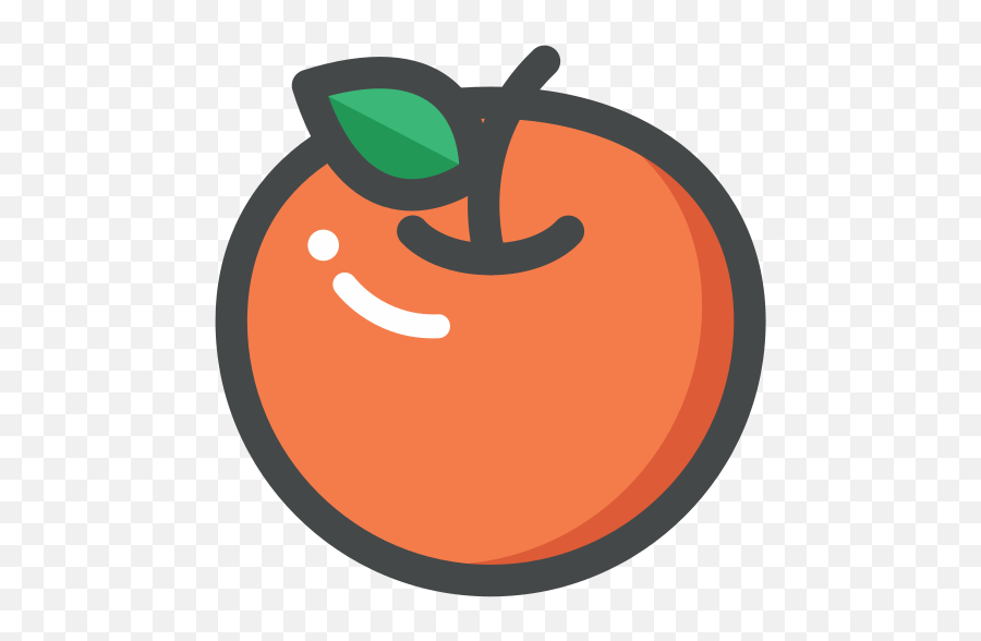 Orange Fruit Food Free Icon Of Fruity - Orange Fruit 255 Icon Emoji,Fruity Emoticon