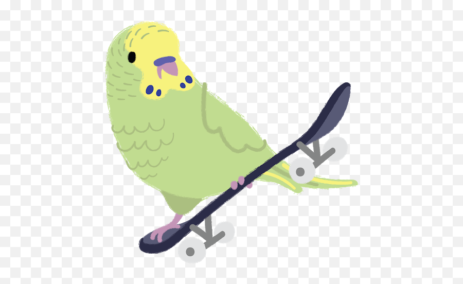 Fine Art - Skateboarding Parakeet Emoji,Art Is The Ability To Convey An Emotion