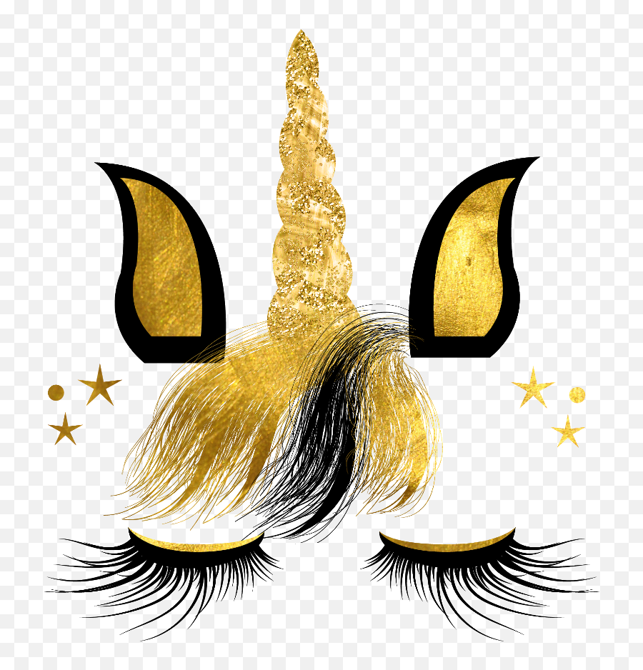 Gold Unicorn Png - Ftestickers Fteunicorn Unicorn Golden Black And Gold Unicorn Emoji,What Is Birthday Cake And Trophy Emoji