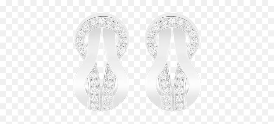 Chance Infinie Earrings 18k White Gold - Fred Paris Chance Infinie Emoji,Swarovski Zirconia Earrings Emotions