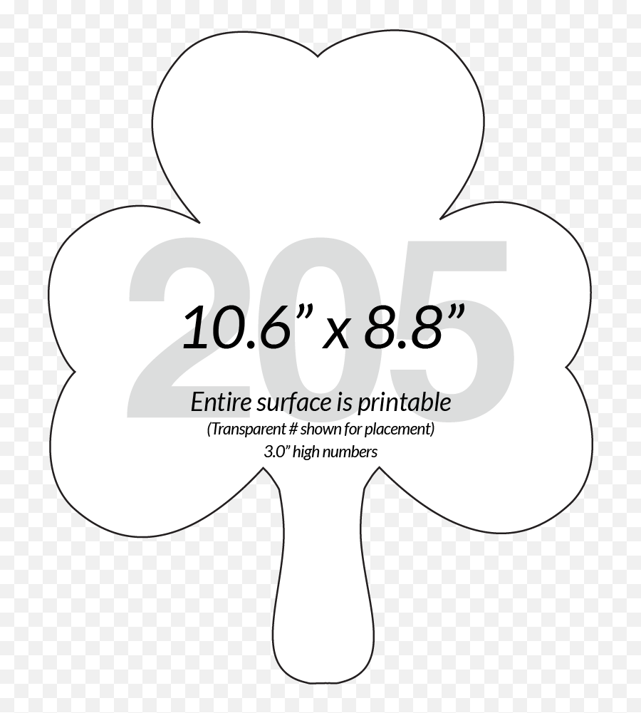 3 Leaf Clover Shamrock Shape Auction Paddle - Lucky You Emoji,V Shape Emoticon