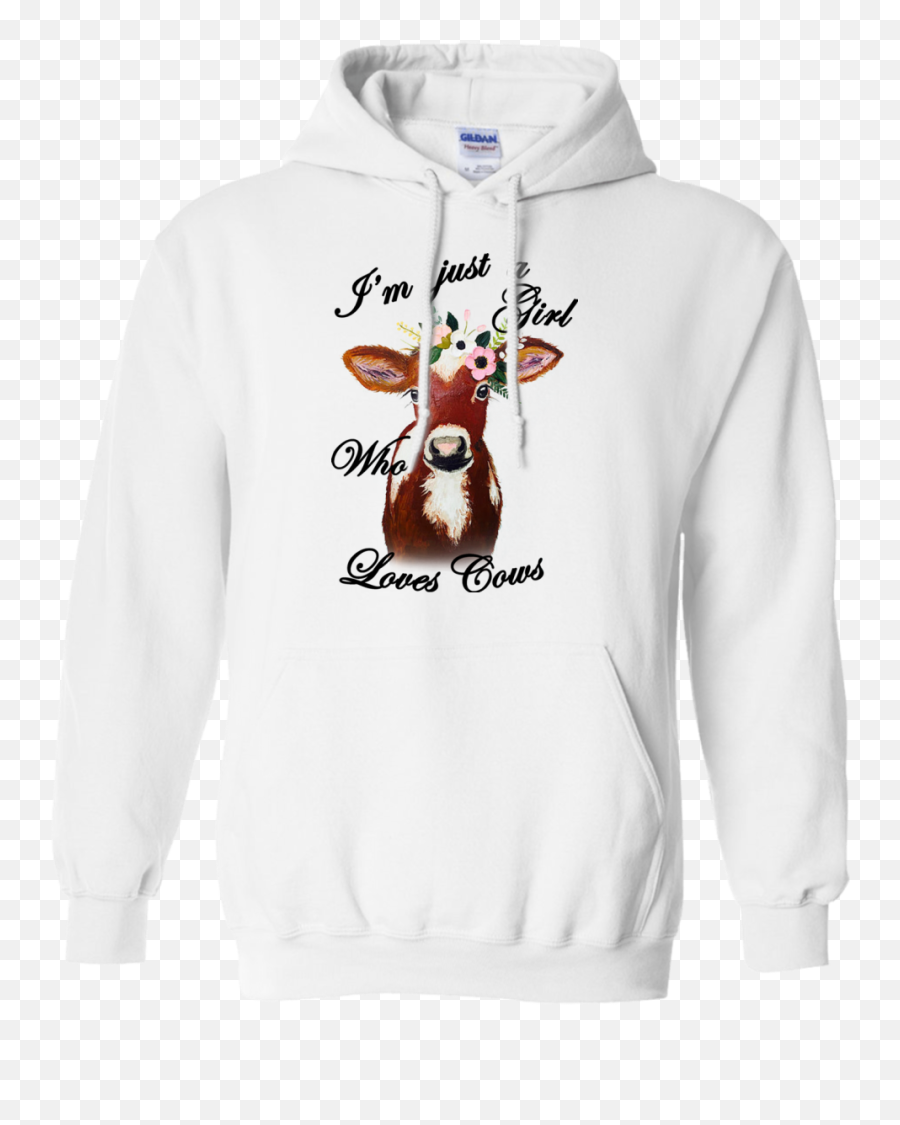 Iu0027m Just A Girl Who Loves Cows Shirt Hoodie Allblueteescom Emoji,Birthday Emoticons For Bassets