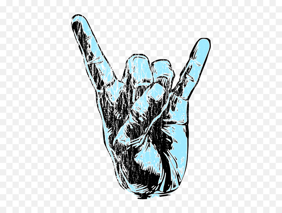 Metal Hand Sign Hard Rock Fan Gift Devil Horns Guitar Music Emoji,How To Make Original Devil Horns Emoticon