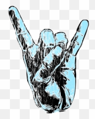 Metal Hand Sign Hard Rock Fan Gift Devil Horns Guitar Music Emoji,How To Make Original Devil Horns Emoticon