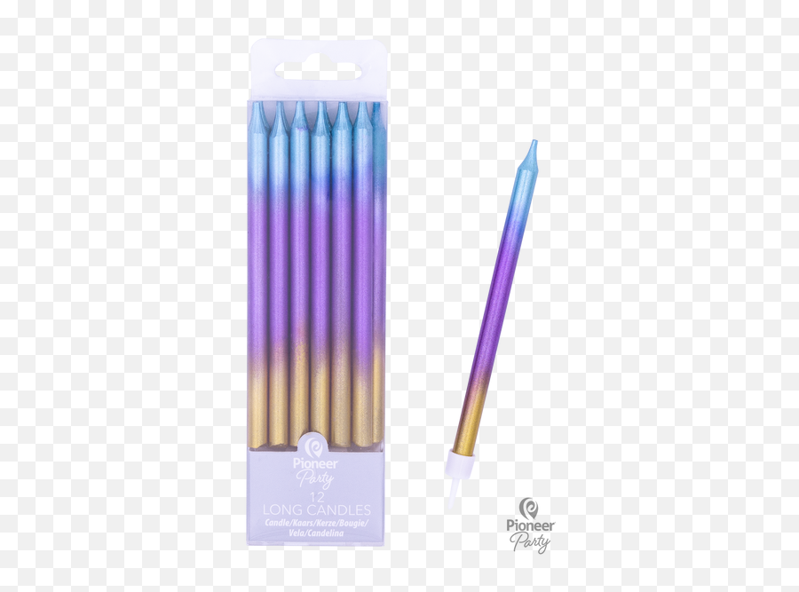 Rainbow Ombre 1 Candle - Birthday Candles Partyworld Emoji,Emoji Pencil Topper Embroidery