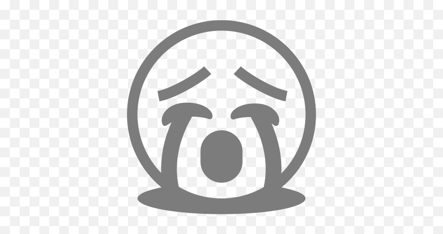 Loudly Crying Emo Emoticon Emoji Free Icon - Iconiconscom,Emoji Icon Font