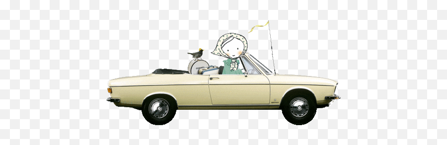 Cute Gif Cute Cartoon Pictures - Transparent Animated Car Driving Gif Emoji,Walking Girl Emoji