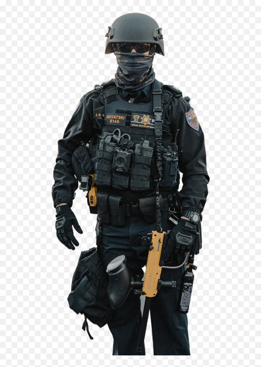 Man In Black And Gray Camouflage Uniform Holding Black And Emoji,Toy Soldier Emoji