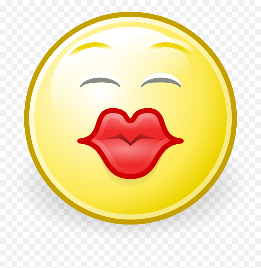 Download Kiss Smiley Free Png - Smiley Face Kiss Emoji,Kissy Face Emoji