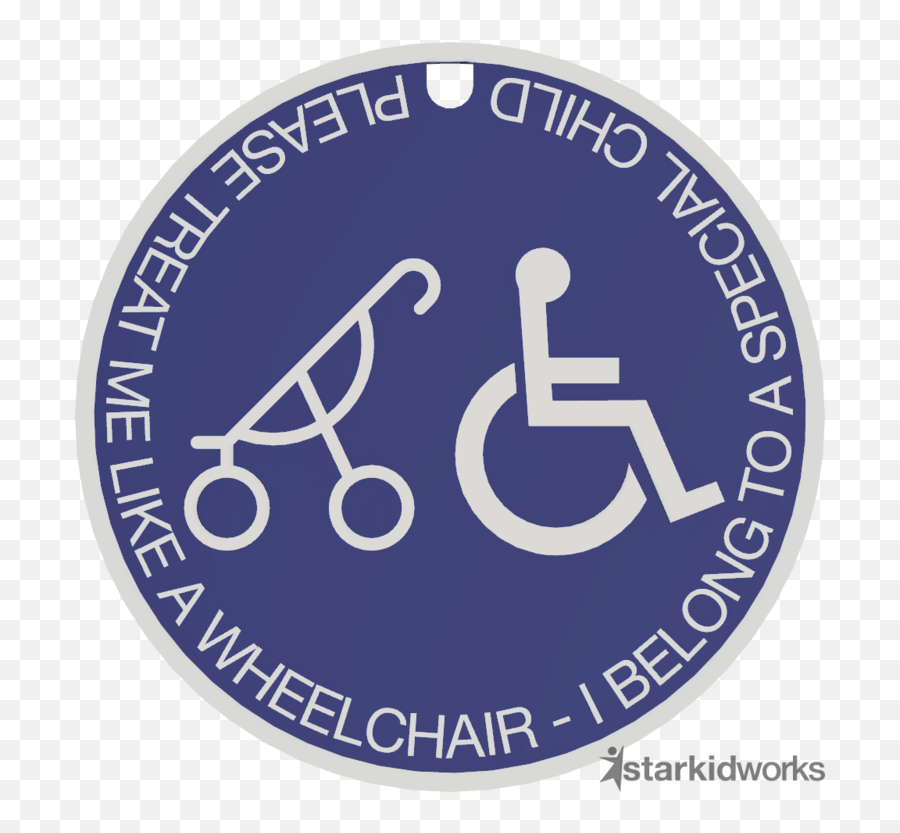 Special Needs Pram Tag - Blue Handicapped Sign Emoji,Wheelchair Emoticon