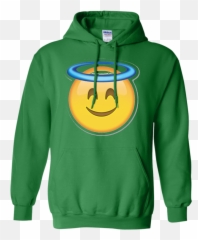 Heaven Angel Ring Smiley Emoji - Emoticon Tshirt Dawg Pound Cleveland Browns Hoodie,Angel Emoji Shirt
