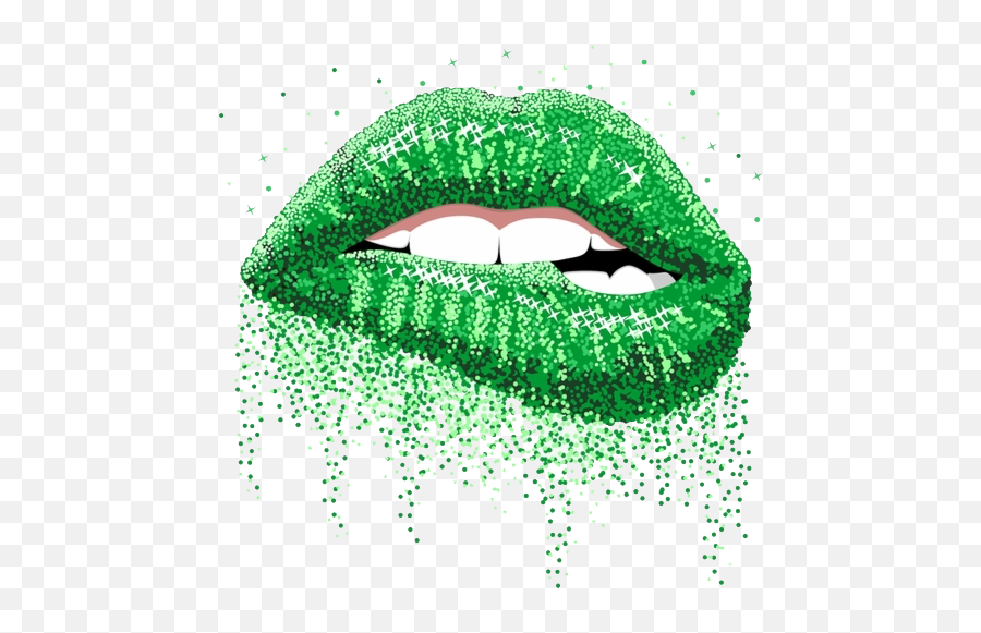 Glitter Lips Png High - Quality Image Png Arts Green Glitter Lips Png Emoji,Lip Emoji Png