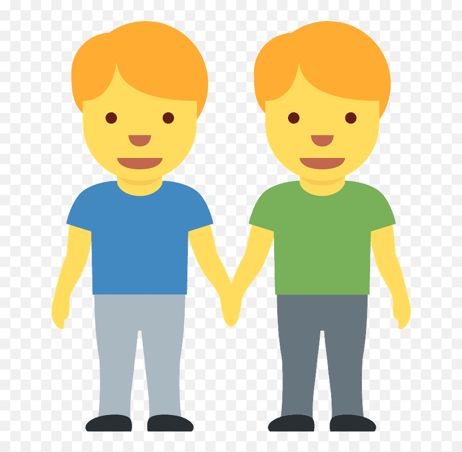 Men Holding Hands Emoji - Two Men Holding Hands Emoji,Holding Hands Emoji
