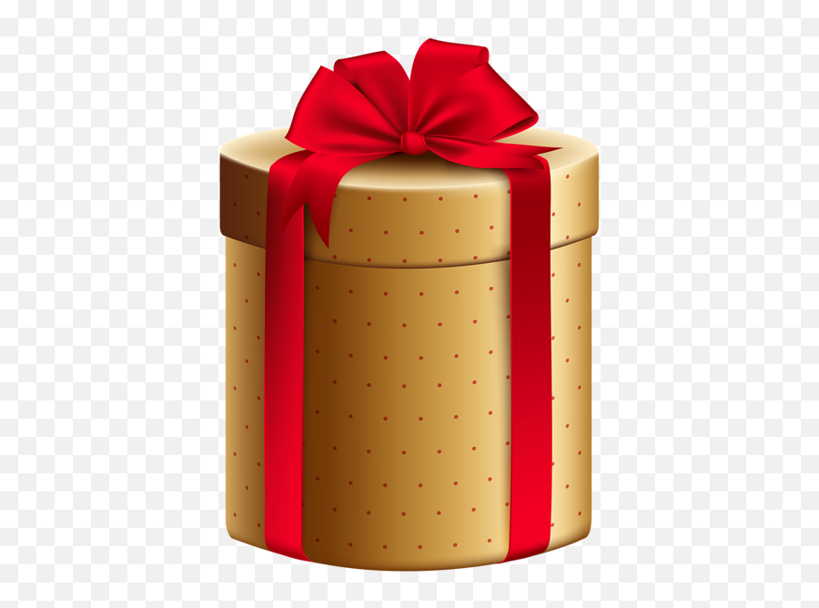 Gold Red Gift Box Png Clipart Image - Gold Red Gift Box Png Emoji,Emoji Christmas Presents