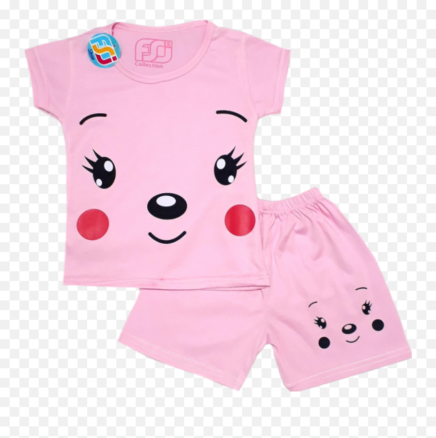 Setelan Baju Anak - Solid Emoji,Emoji Nightwear