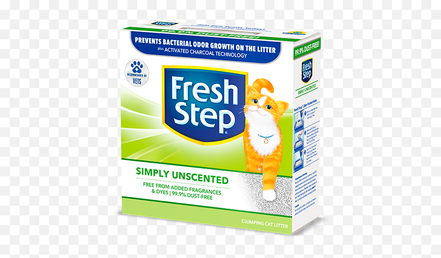 Simply Unscented Scoopable Cat Litter For Multiple Cats - Fresh Step Unscented Emoji,Cat Using Litter Box Emoticon