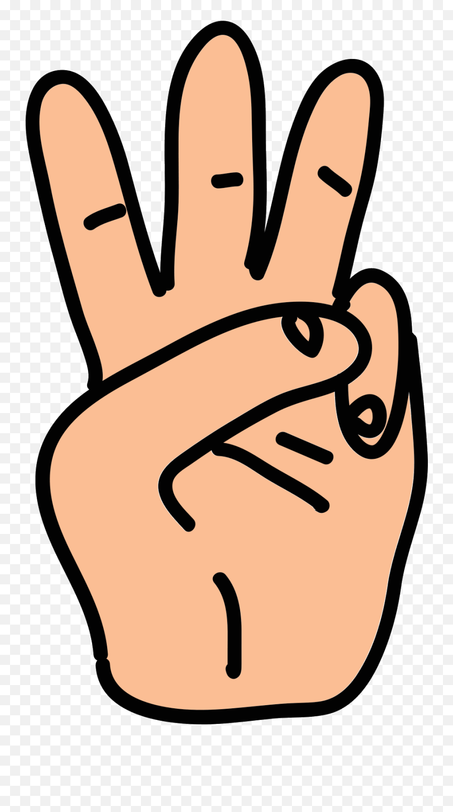Finger Clipart Three Finger Picture 1097210 Finger Clipart - Clip Art Finger Three Emoji,3 Finger Emoji