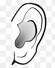 Ear Emoji Face Emoticon Smiley - Transparent Background Ear Clip Art,Ear Emoji