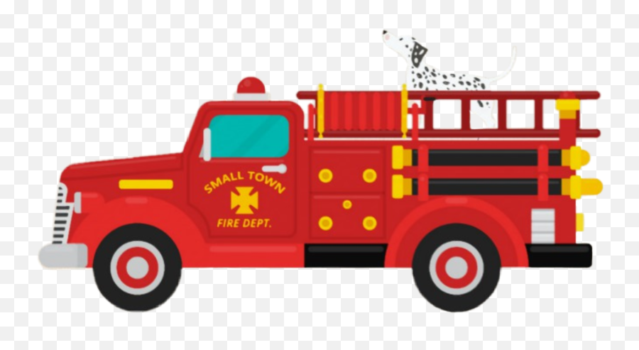 Fire Truck Firetruck Dalmatian Sticker - Dalmatian And Fire Truck Emoji,Firetruck Emoji