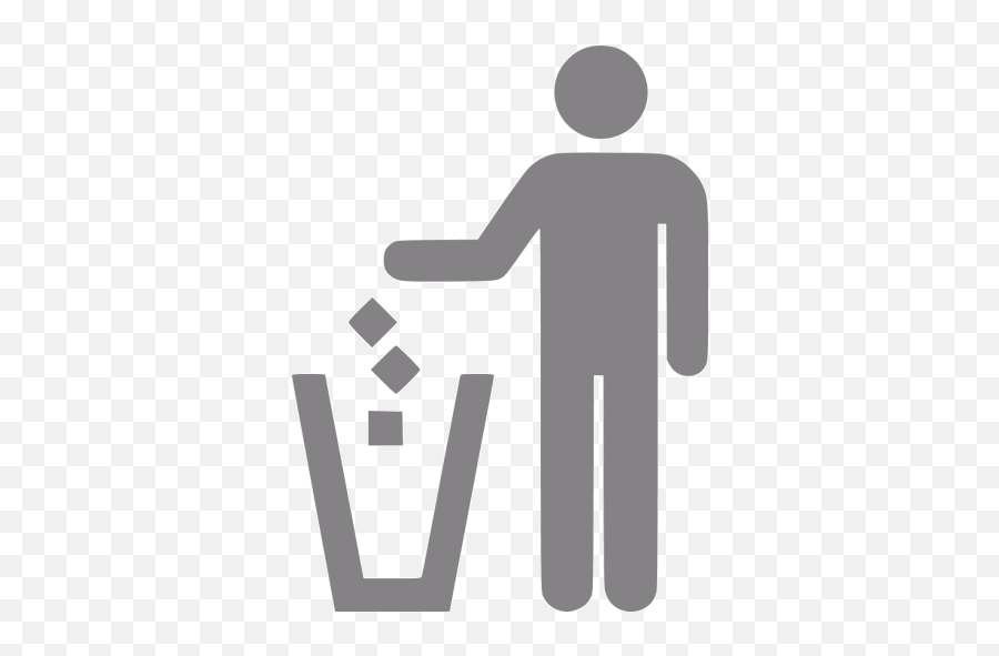 Gray Trash Icon - Disposal Clipart Emoji,Garbage Can Emoji