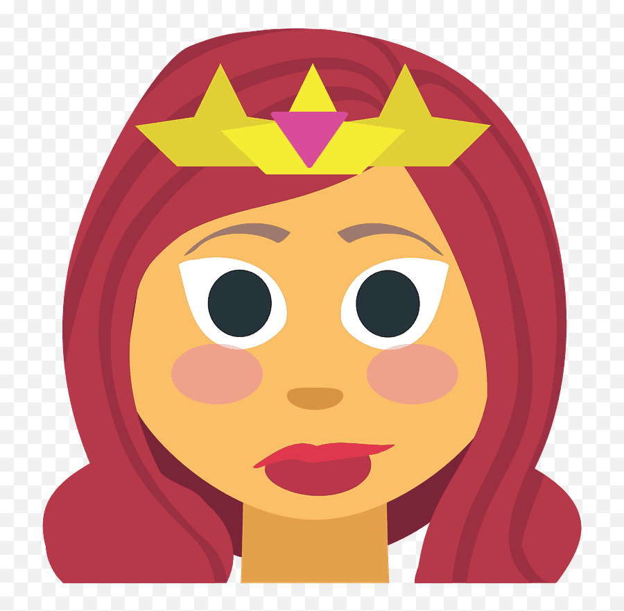 Princess Emoji Clipart - For Women,Cartoon Princess Emoticon