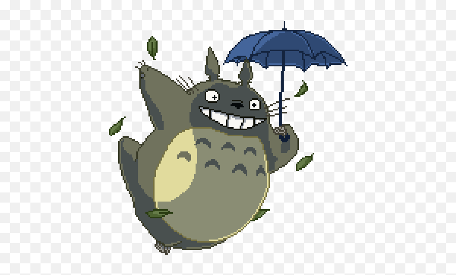 Studio Ghibli Ghibli Museum - Totoro Pixel Art Png Emoji,Emoticons Codes Totoro