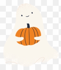 Ghost Character And Pumpkin - Transparent Png U0026 Svg Vector File Ghost Emoji,What Does Scary Ghost Emoticon Mean