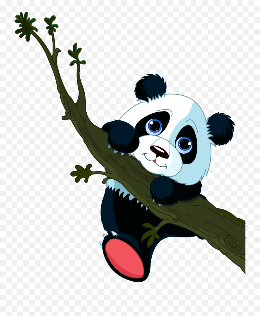 Panda Clipart Climbing Panda Climbing Transparent Free For - Cute Panda Clip Art Emoji,Climbing Emoji
