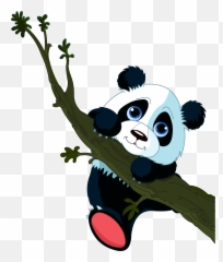 Panda Clipart Climbing Panda Climbing Transparent Free For - Cute Panda Clip Art Emoji,Climbing Emoji