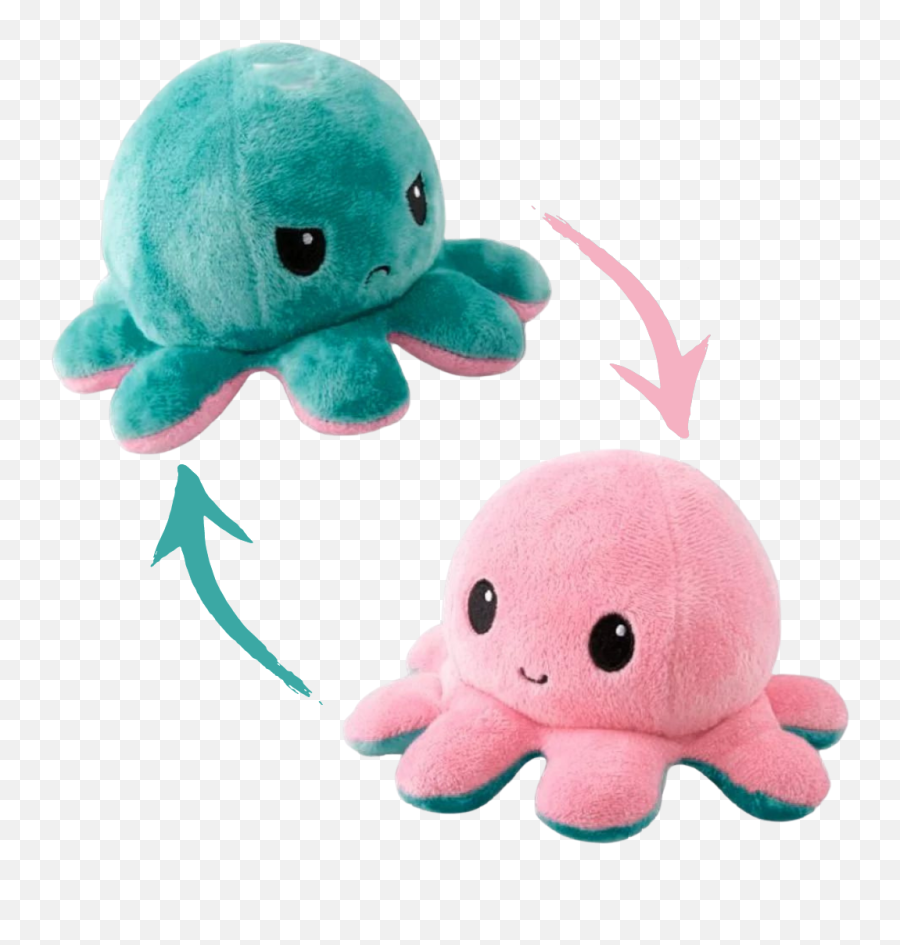 Octopus Large Size - Octopus Plush Emoji,Brain Octopus Emotions