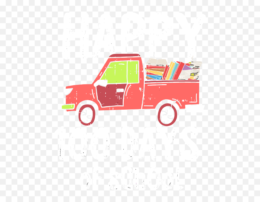 Happy 100 Days Of School Truck Books Teacher Student Gifts - Commercial Vehicle Emoji,Semi Truck Emoticon