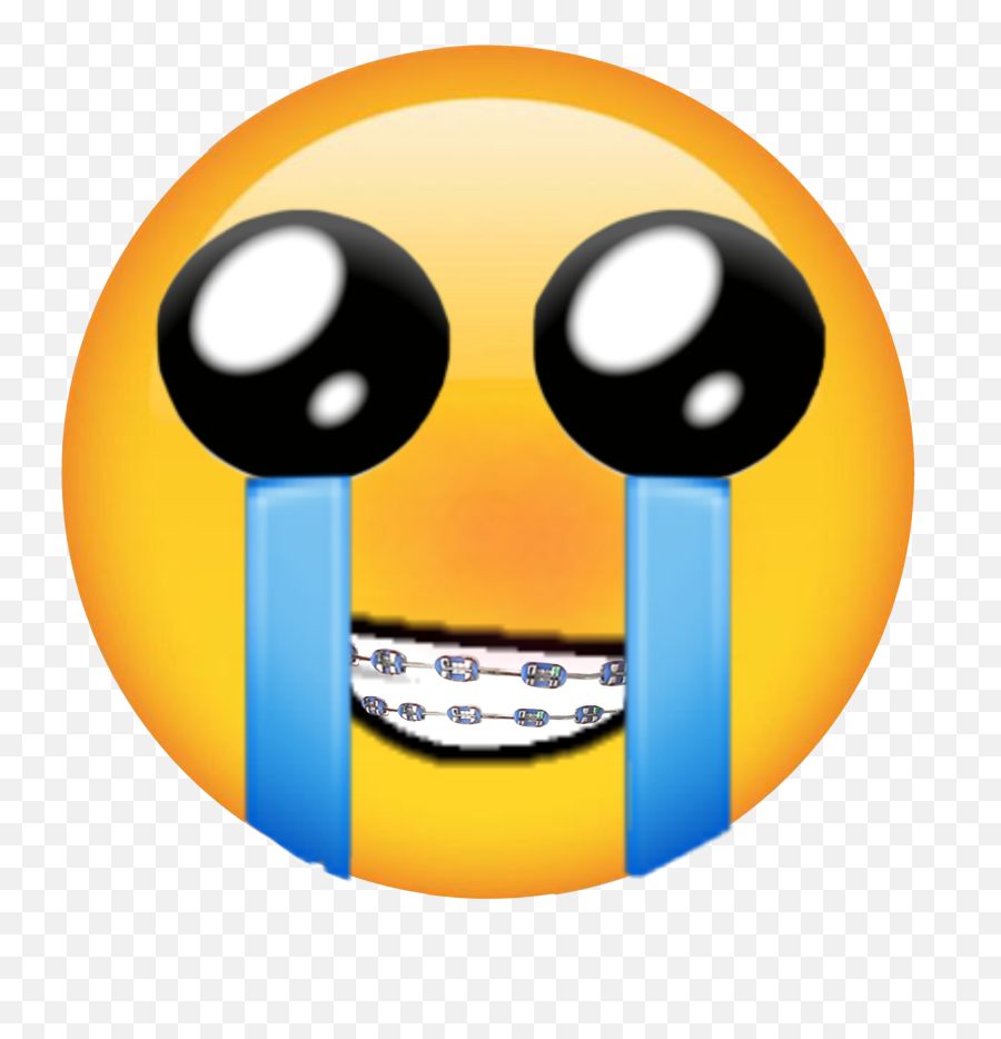 Braces Hurt Sticker - Cute Sad Emoji,Smile With Braces Emoticon