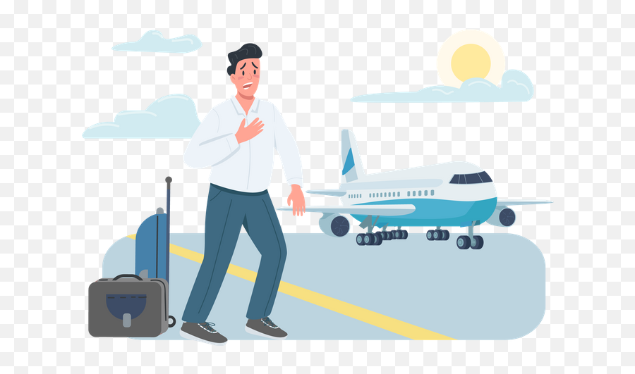 Nervous Illustrations Images Vectors - Airplane Emoji,Inflatable Plane Emotion Meme