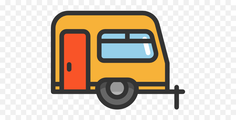 Transportation Travel Transport Vehicle Camping Caravan - Commercial Vehicle Emoji,Camping Woods Emojis