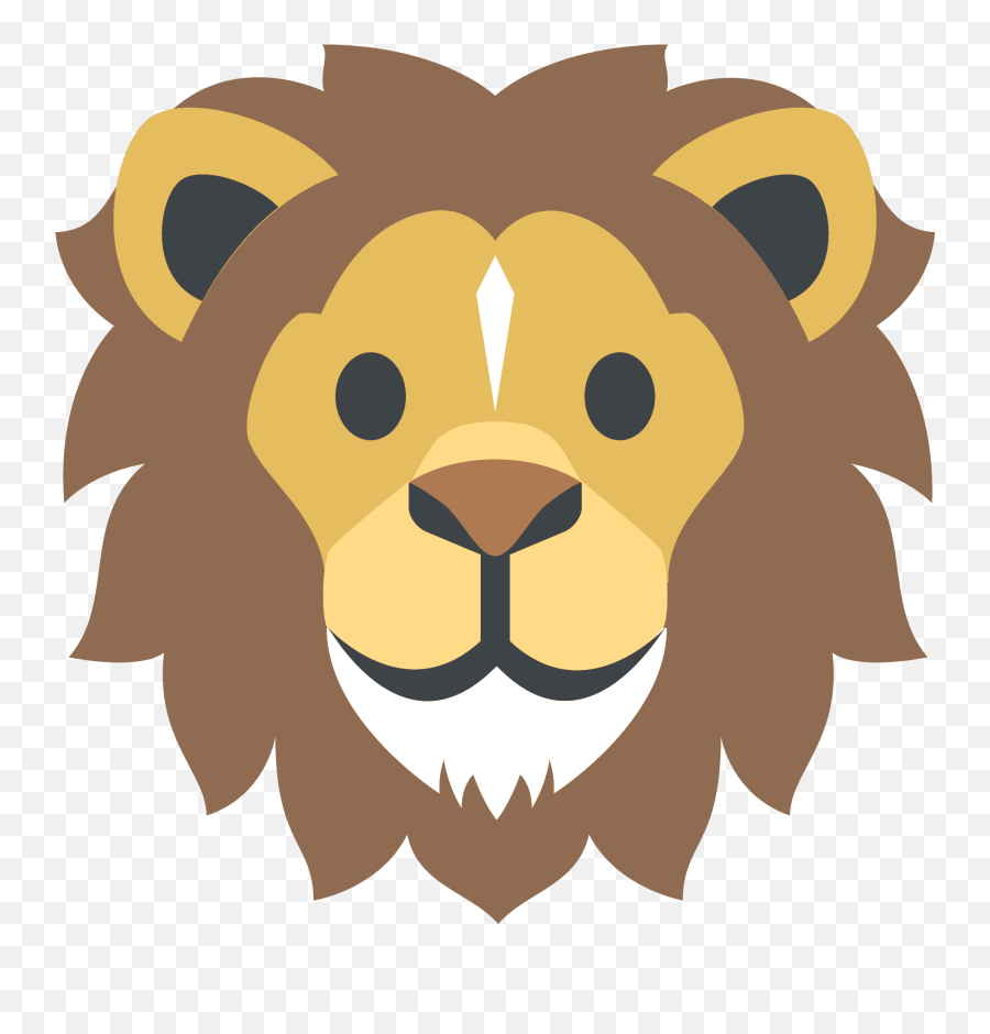 Lion Emoji Clipart - Lion Face Icon,Lion Emoji Png