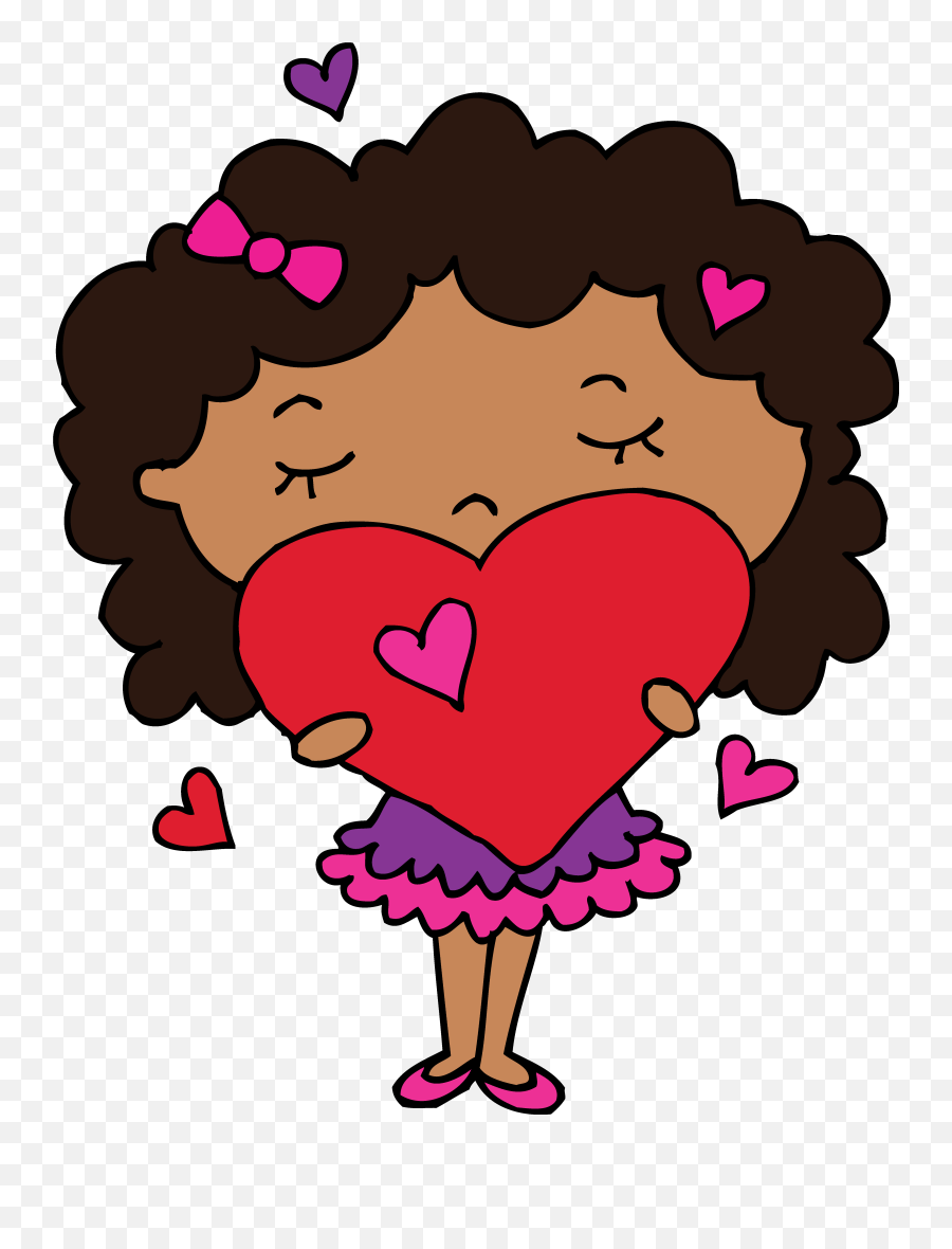 Heart Hug Clipart - Clip Art Library Girl Holding Heart Clipart Emoji,Hugging Heart Emoji Facebook