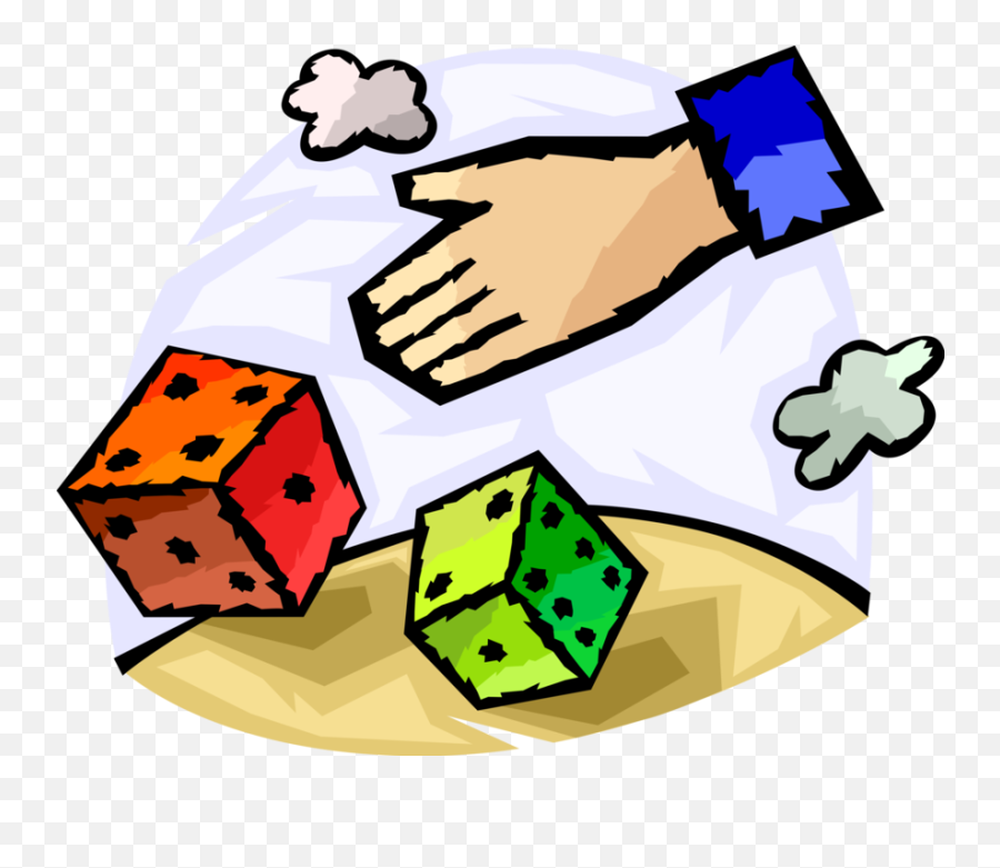 Vector Illustration Of Hand Rolls - Playing Games Emoji,Rolls Eyes Emoji