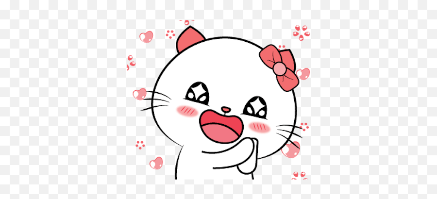 Kitty Cat Animated Sticker By Kim Kon Ket Emoji,Kawaii Kitty Emoticons
