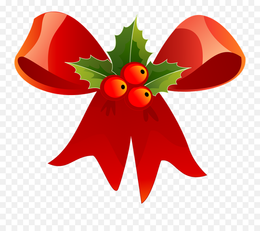 Clip Art Ribbon Clipart - Christmas Red Bow Cartoon Emoji,Red Ribbon Emoji