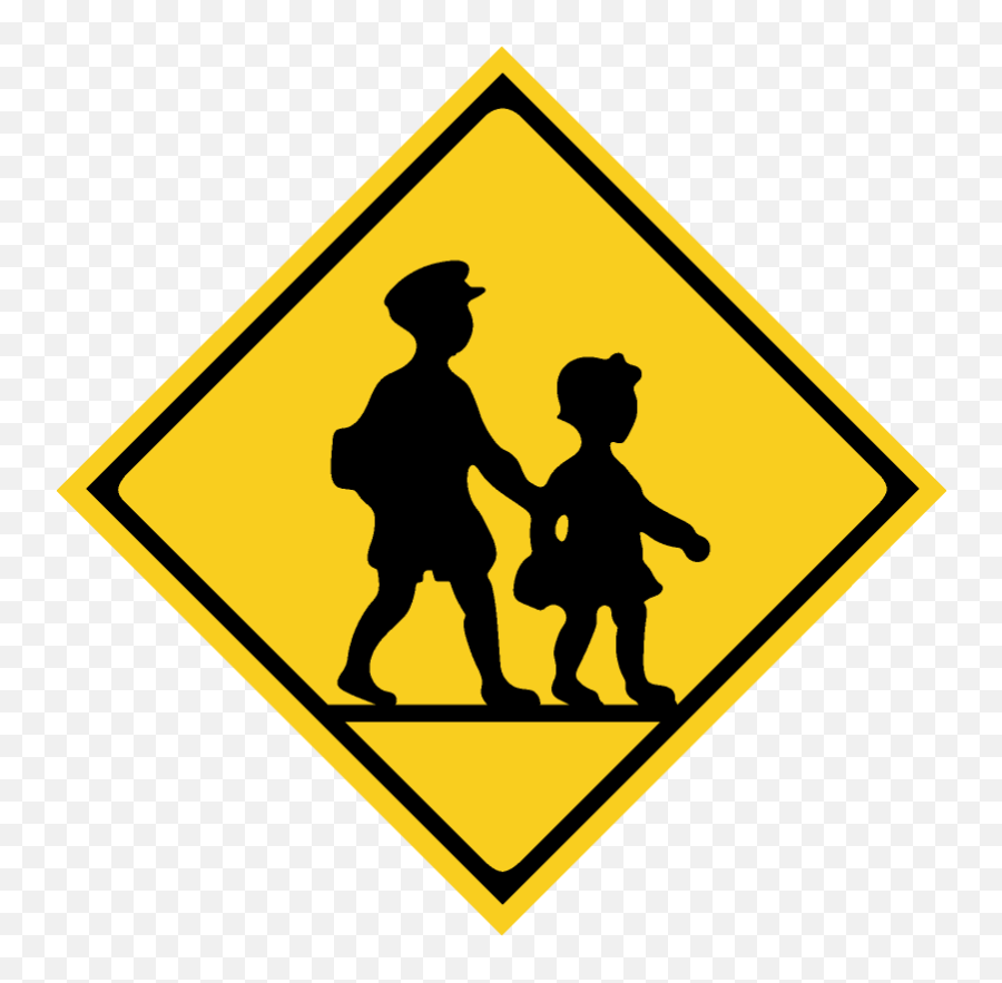 Pedestrian Caution Sign Illustration Material - Lots Of Emoji,Caution Sign Emoji