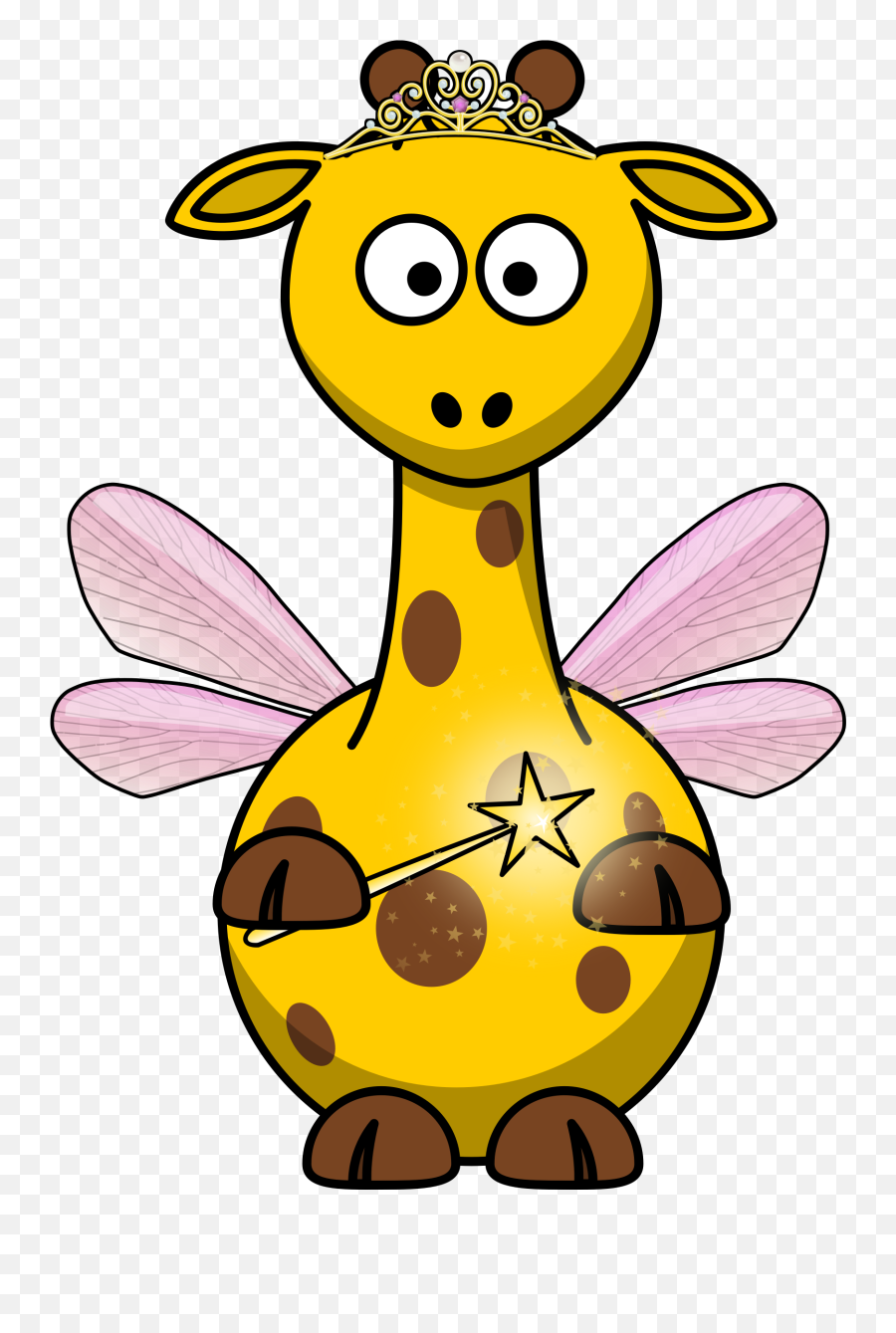 Giraffe Clipart Cartoon Giraffe Cartoon Transparent Free - Cartoon Giraffe Fairy Emoji,Giraffe Emojis