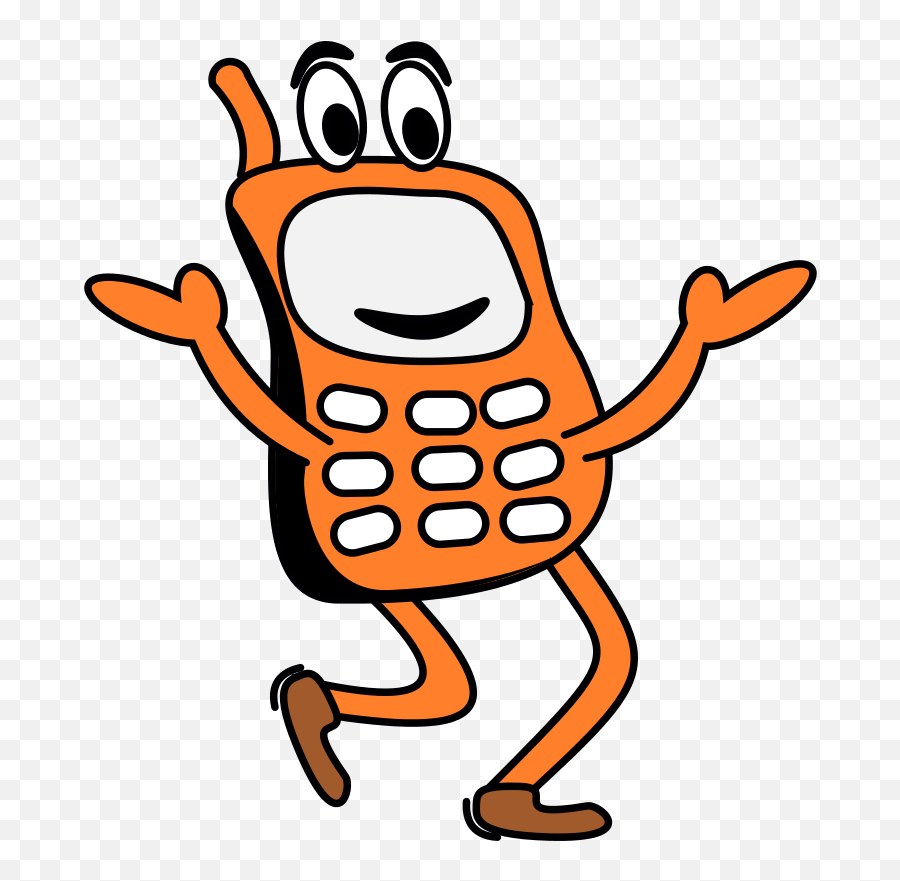 Clipart Telephone Animation Clipart Telephone Animation - Cartoon Mobile Clipart Png Emoji,Free Animated Emoji For Texting